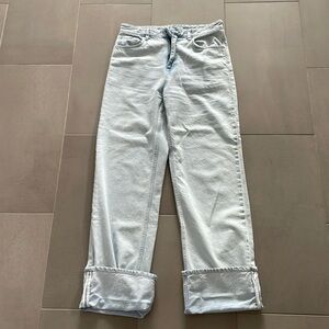 H&M high rise, cuffed jeans